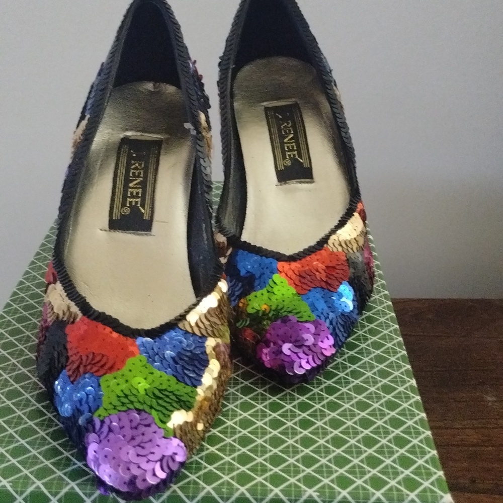 J. RENEE Multicolor Sequin Heels - Picture 5 of 5
